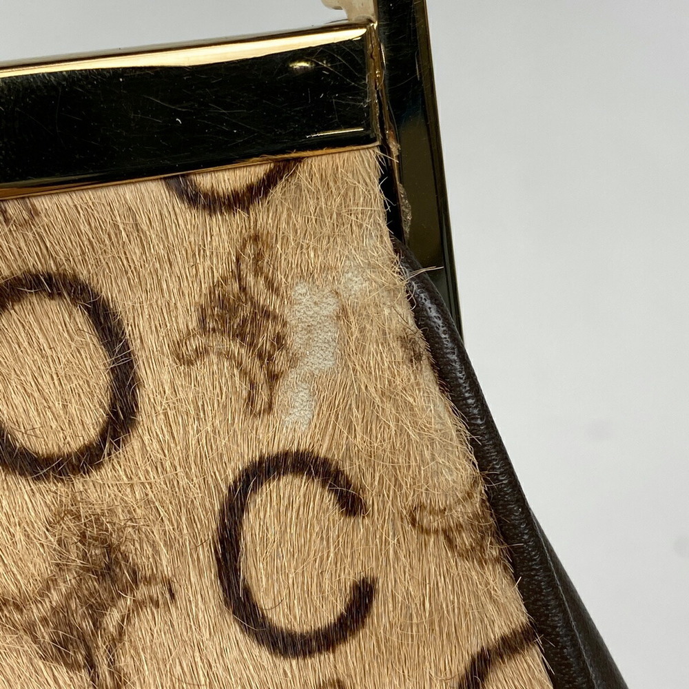 Celine C Macadam Pattern Harako Pouch Handbag Bei… - image 4